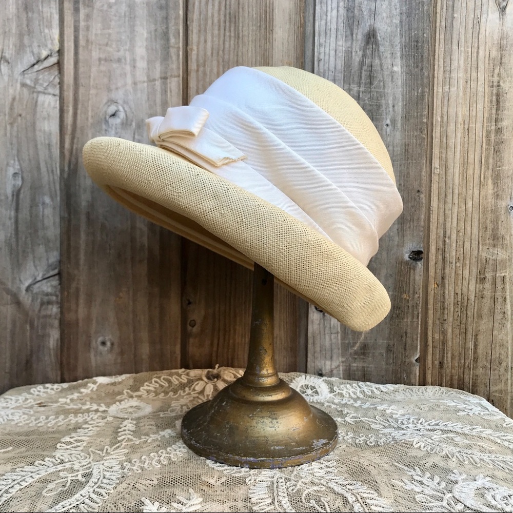 Vintage Straw Hat Michael Terre 1960s - Picture 5 of 11